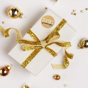 500 gold Season's Greetings wafer stickers
